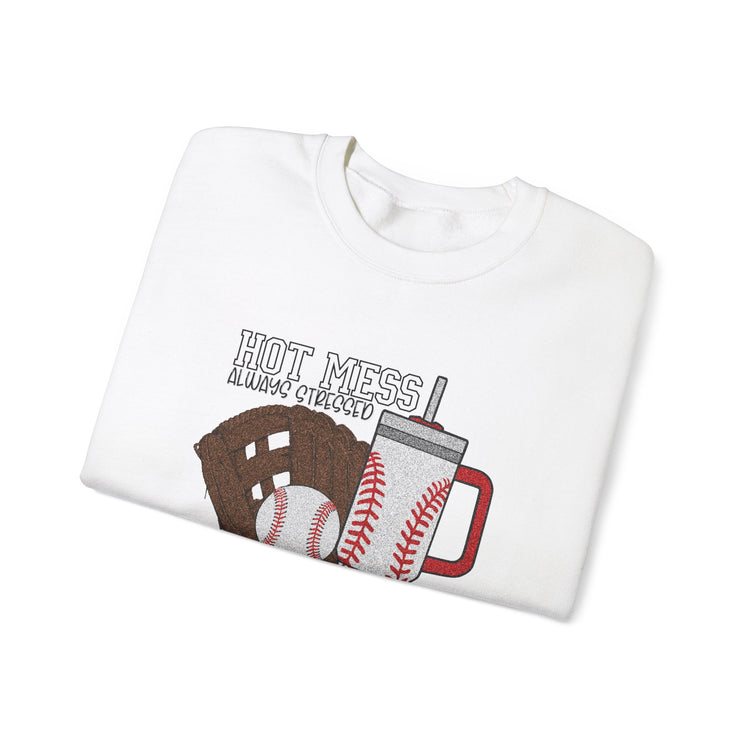 Baseball-Themed Hot Mess Sweatshirt