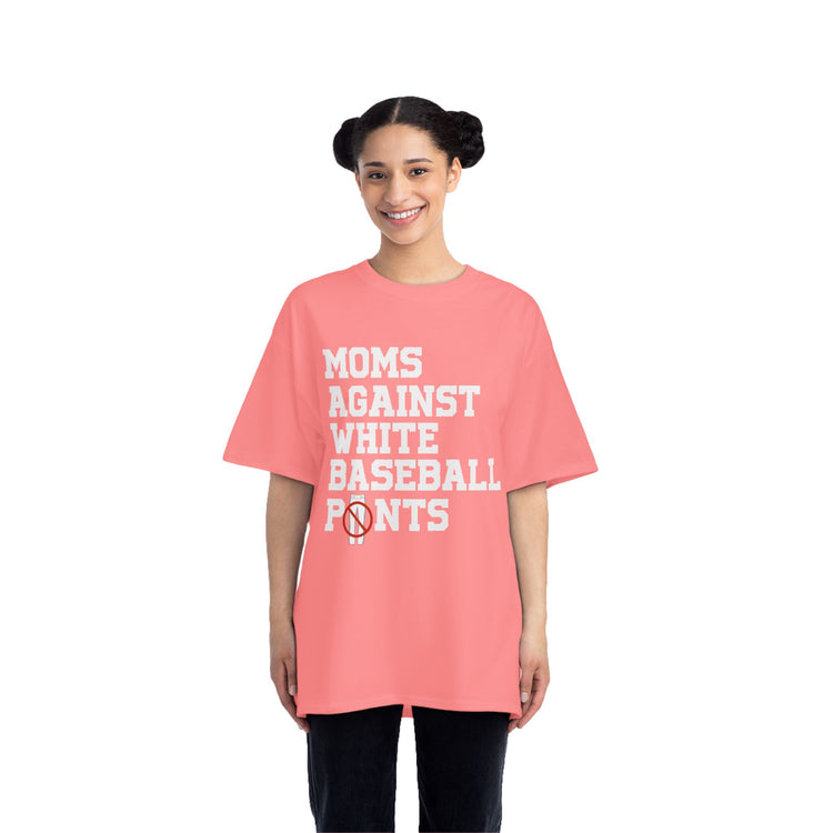 Funny Mom Baseball Tee - Moms Against White Baseball Pants