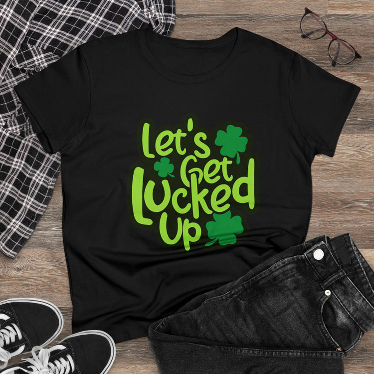 St Patrick's Day Lucky Tee, Women's T-Shirt, Fun Irish Shirt for Her, Shamrock Graphic Top