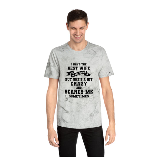 Funny Color Blast T-Shirt, "Best Wife in the World"