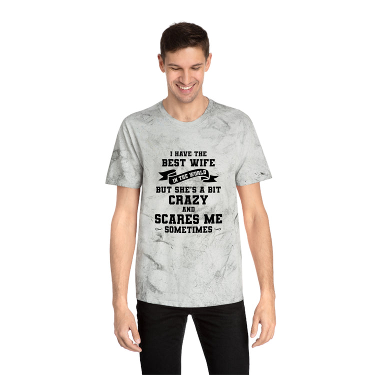 Funny Color Blast T-Shirt, "Best Wife in the World"