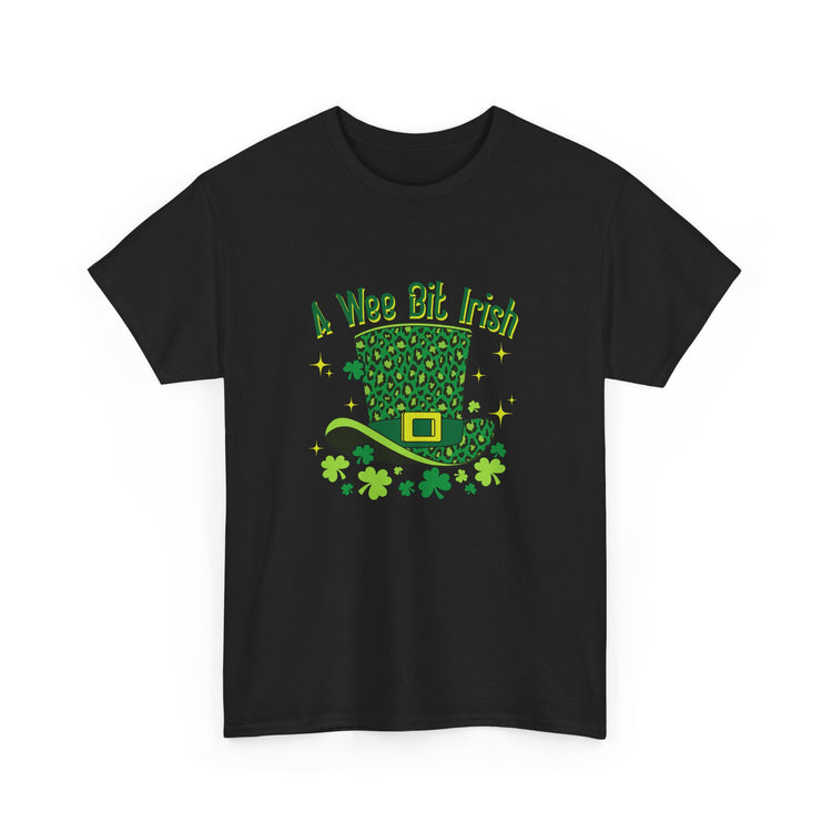 A Wee Bit Irish Unisex Tee, St Patrick's Day Shirt, Irish T-Shirt, St Paddy's Day Apparel, Luck of the Irish Cotton Shirt