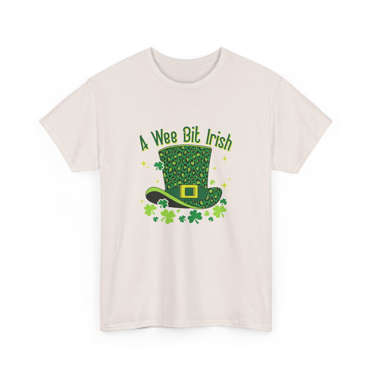 A Wee Bit Irish Unisex Tee, St Patrick's Day Shirt, Irish T-Shirt, St Paddy's Day Apparel, Luck of the Irish Cotton Shirt