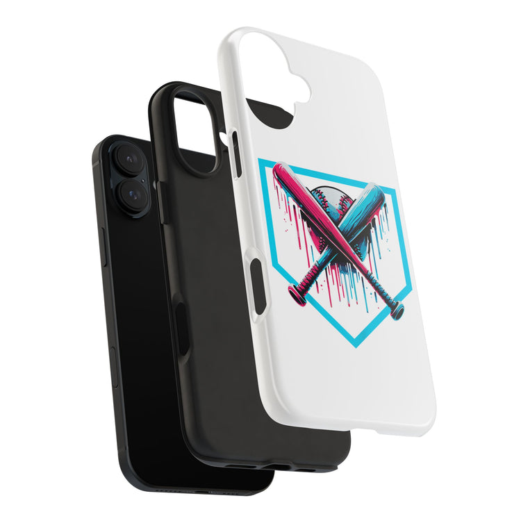 Baseball Drip Crossover Tough Phone Cases - Sports Phone Accessories