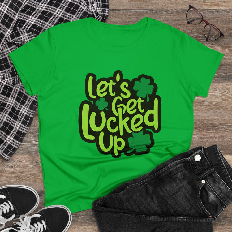 St Patrick's Day Lucky Tee, Women's T-Shirt, Fun Irish Shirt for Her, Shamrock Graphic Top