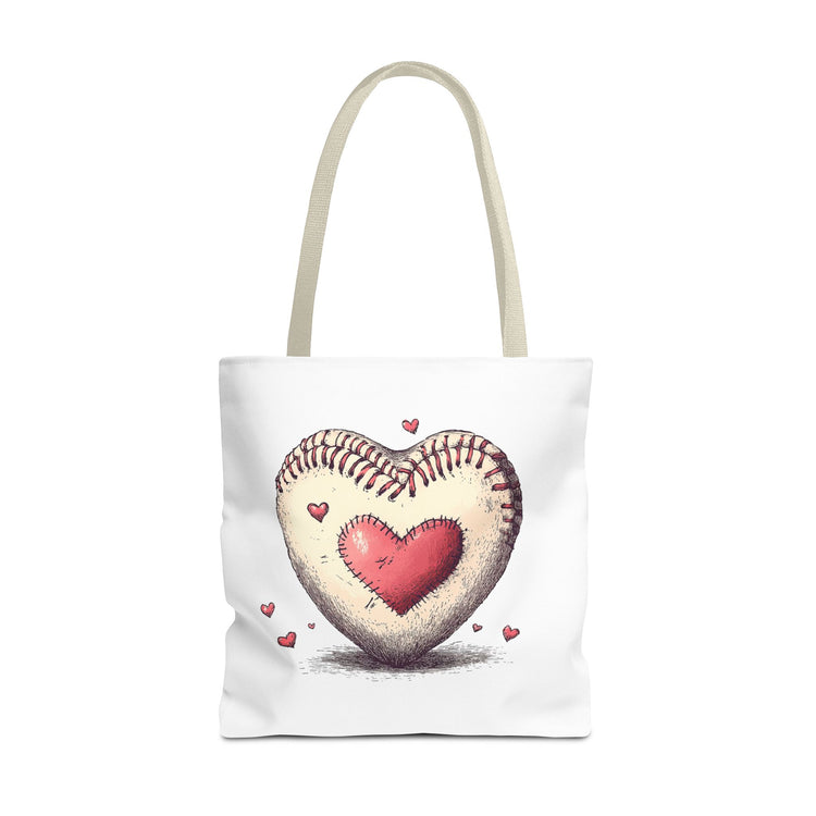 Heartfelt Baseball Tote Bag, Perfect for Sports Lovers, Baseball Mom Bag, Sports Fan