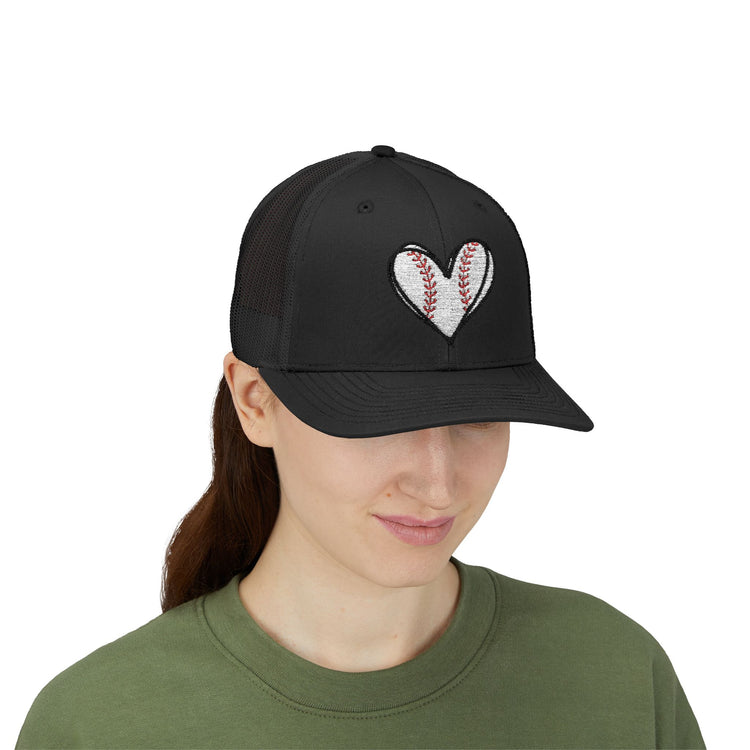 Baseball Heart Snapback Trucker Cap