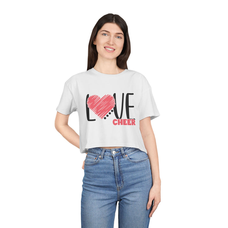 Heart Cheer Crop Tee