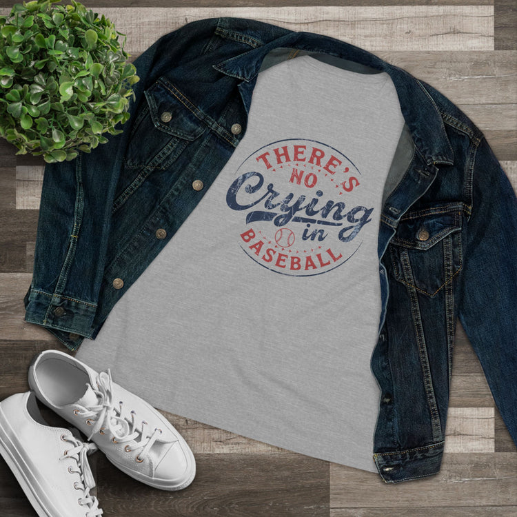 Baseball Tee - There's No Crying in Baseball - Women's Fun Sports T-Shirt