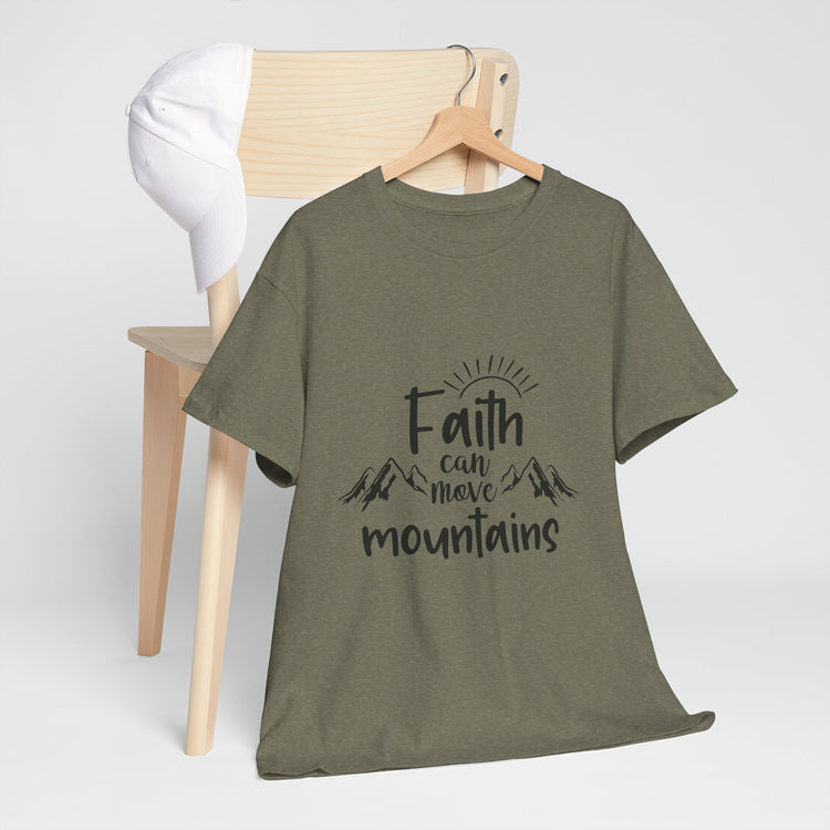 Faith Can Move Mountains Unisex Heavy Cotton Tee