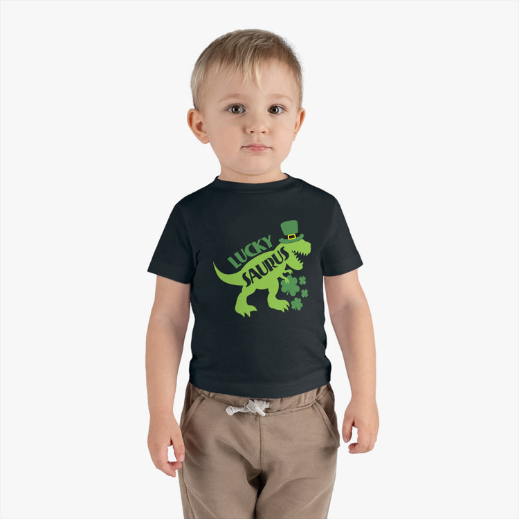 Lucky Saurus Infant Tee - Adorable Dinosaur Shirt for St. Patrick's Day