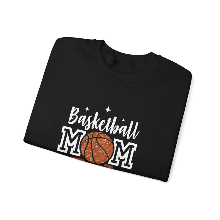 Basketball Mom Crewneck Sweatshirt - Sporty Sports Mom Sweatshirt, Basketball Lover Gift, Athletic Parent Pullover, Mom