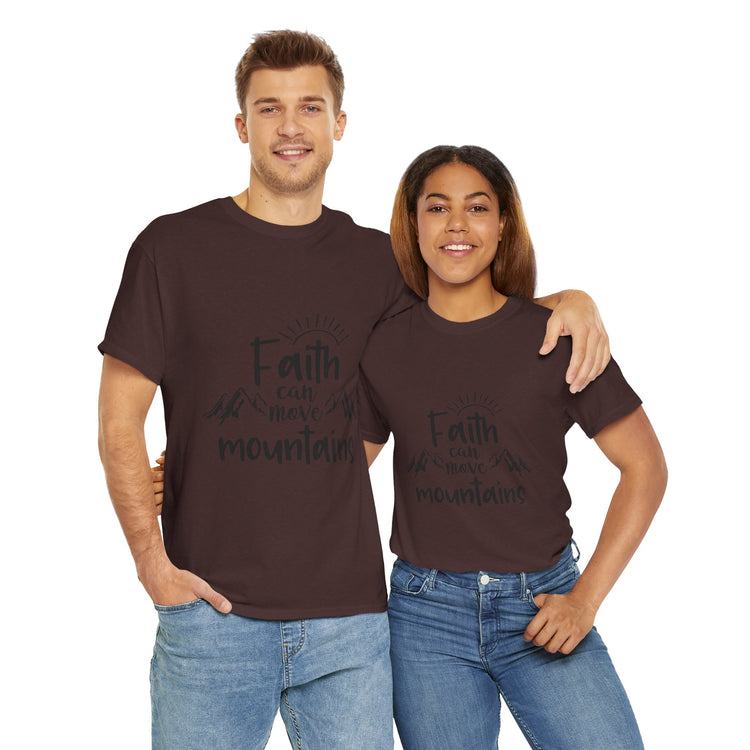 Faith Can Move Mountains Unisex Heavy Cotton Tee