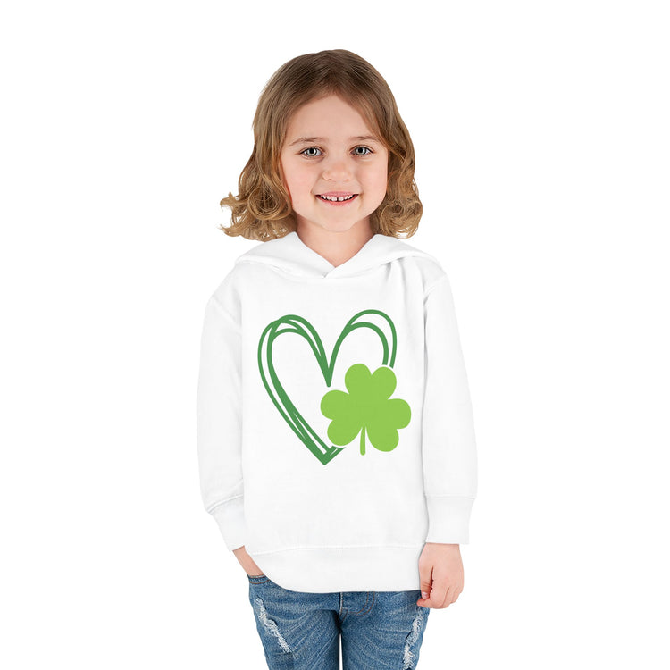 St Patrick's Day Toddler Fleece Hoodie, Cute Shamrock Design