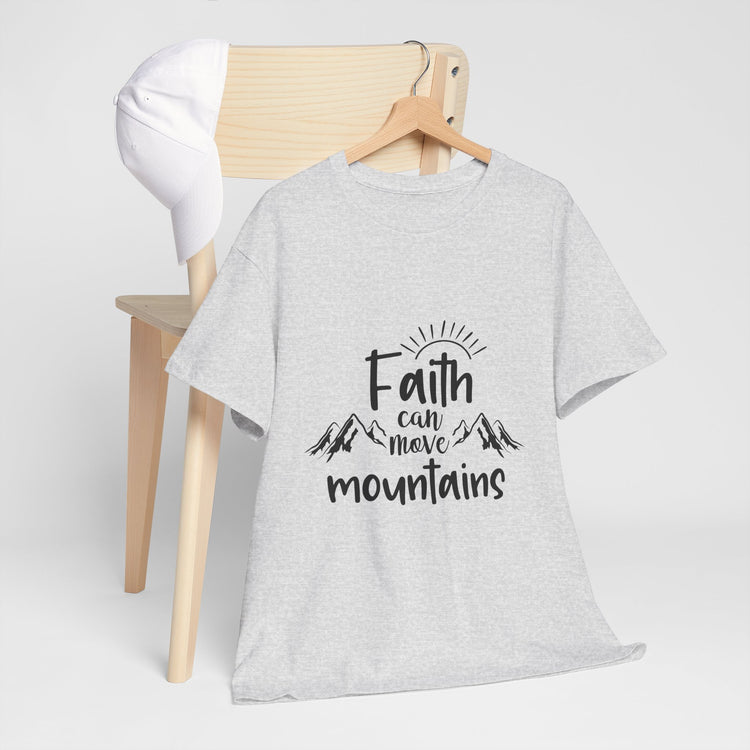 Faith Can Move Mountains Unisex Heavy Cotton Tee