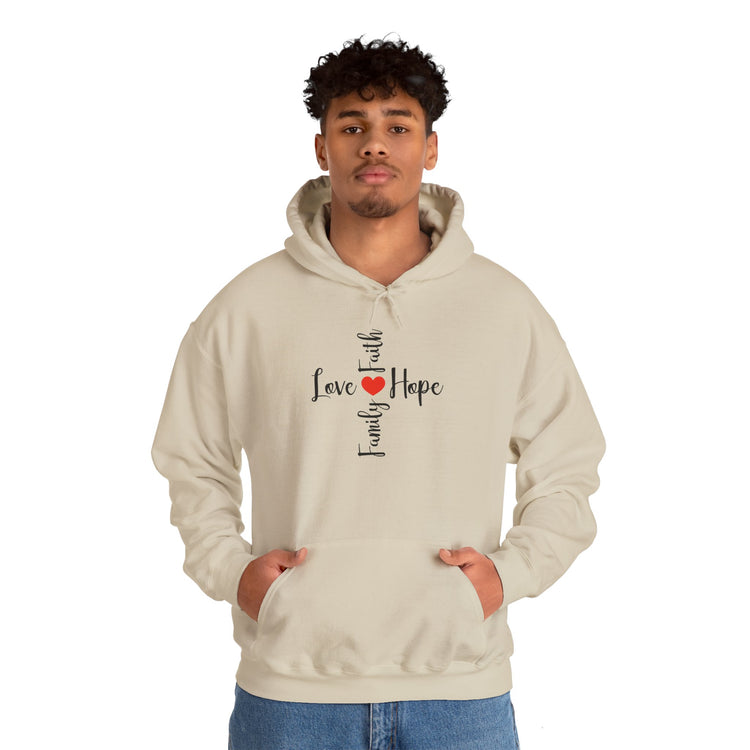 Love Faith Hope Hooded Sweatshirt