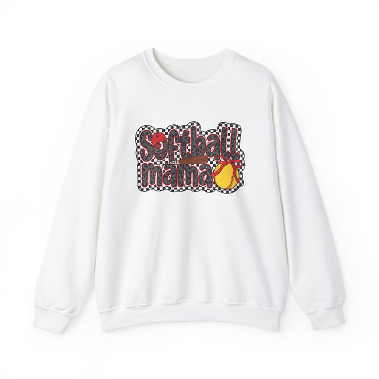 Softball Mama Crewneck Sweatshirt - Cozy Gift for Sports Moms