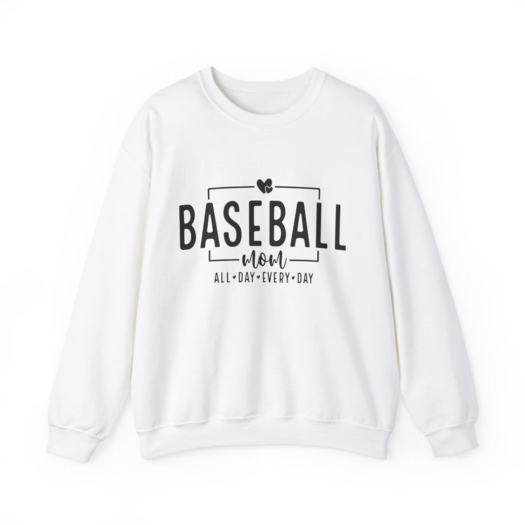 Mom Baseball Crewneck Sweatshirt - 'Baseball Now' Everyday Comfort