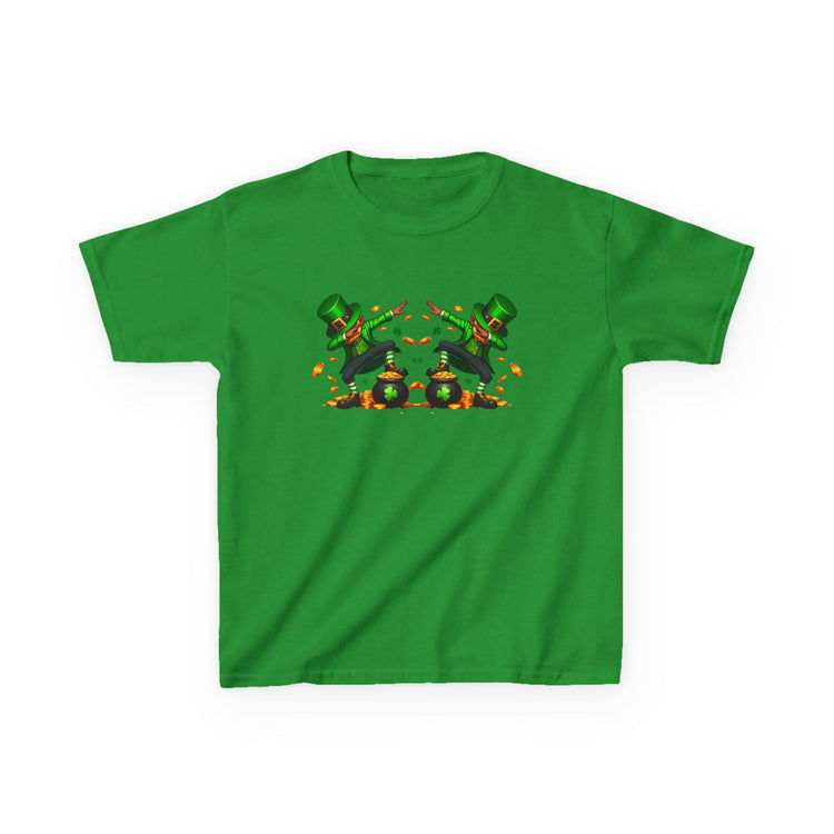 St Patrick's Day Double Dab Leprechaun Kids Shirt