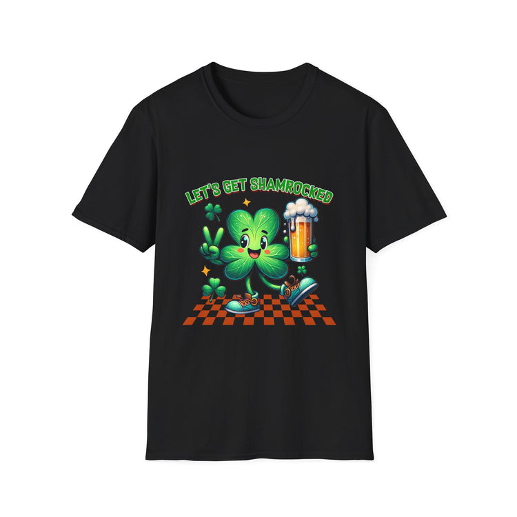 Let’s Get Shamrocked Unisex T-Shirt, Cute St Patrick's Day Tee, Green Shamrock Top, Irish Drinking Shirt, St Paddy's Day