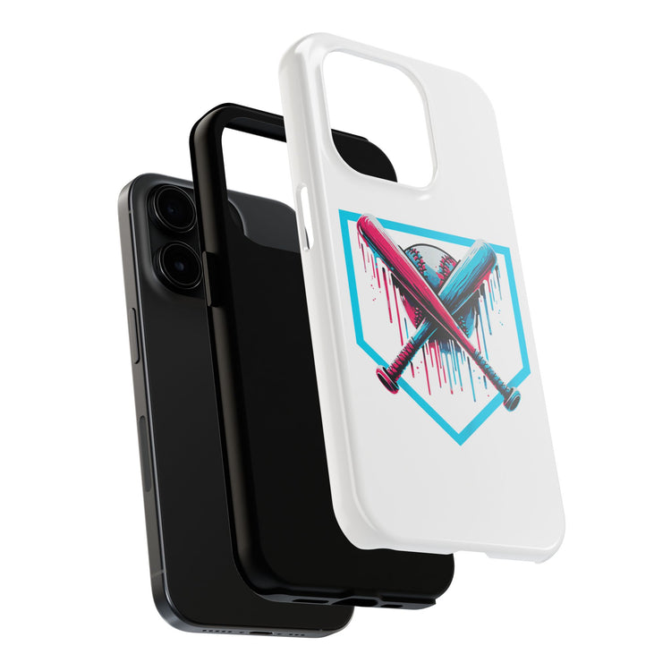 Baseball Drip Crossover Tough Phone Cases - Sports Phone Accessories