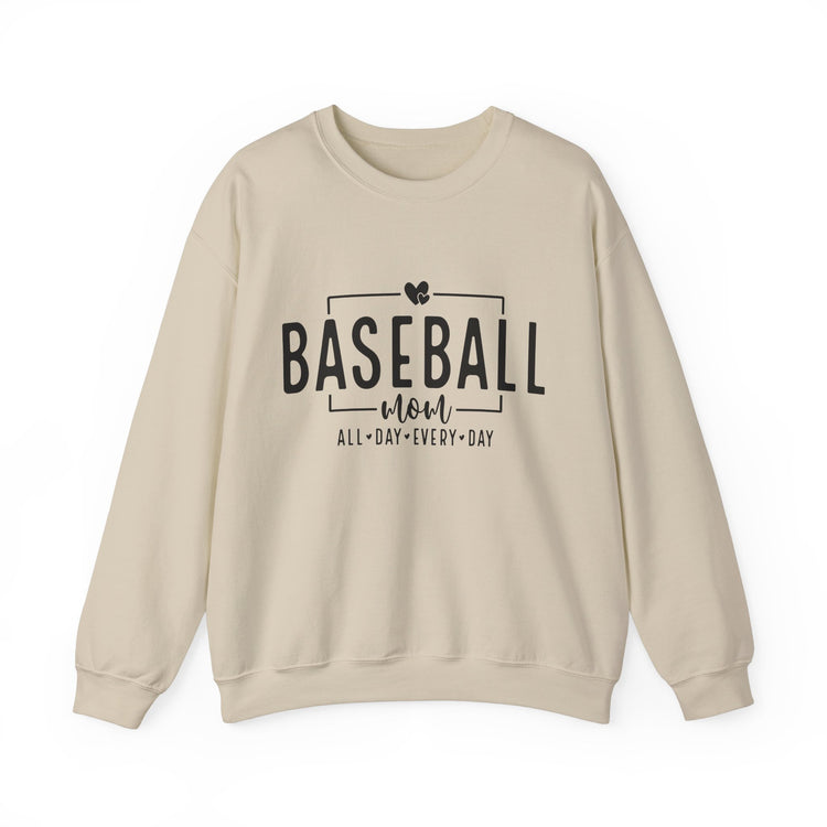 Mom Baseball Crewneck Sweatshirt - 'Baseball Now' Everyday Comfort