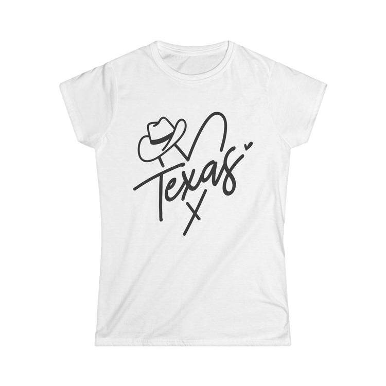 Texas Heart Women's Softstyle Tee