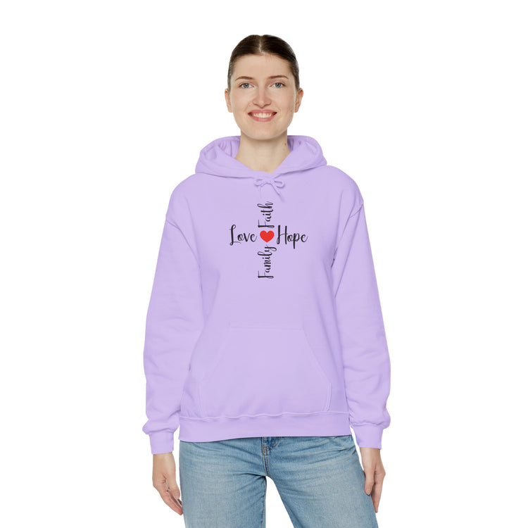 Love Faith Hope Hooded Sweatshirt