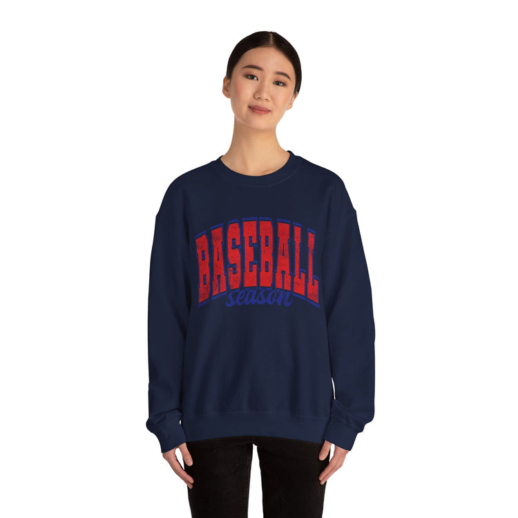 Baseball Season Distressed Look Sweatshirt