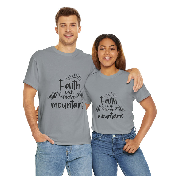 Faith Can Move Mountains Unisex Heavy Cotton Tee