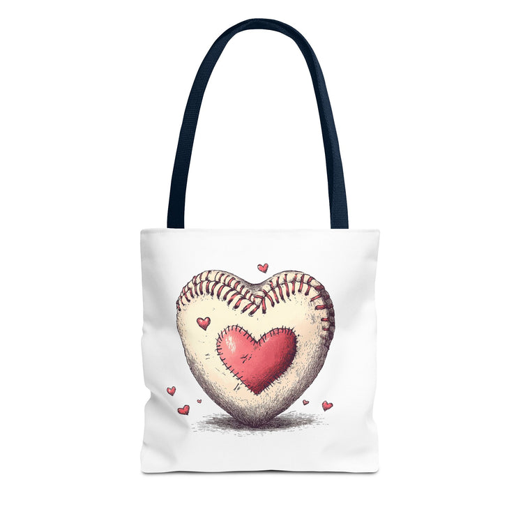 Heartfelt Baseball Tote Bag, Perfect for Sports Lovers, Baseball Mom Bag, Sports Fan