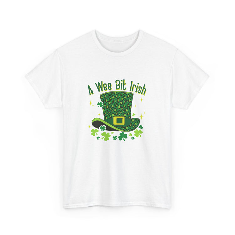 A Wee Bit Irish Unisex Tee, St Patrick's Day Shirt, Irish T-Shirt, St Paddy's Day Apparel, Luck of the Irish Cotton Shirt