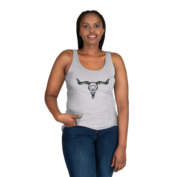 Stylish Women's Texas Rodeo Tank Top with Bull Skull Design