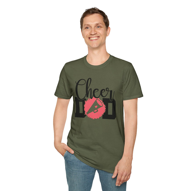 Cheer Dad Unisex Softstyle T-Shirt - Perfect Gift for Father's Day, Birthdays & Sports Events