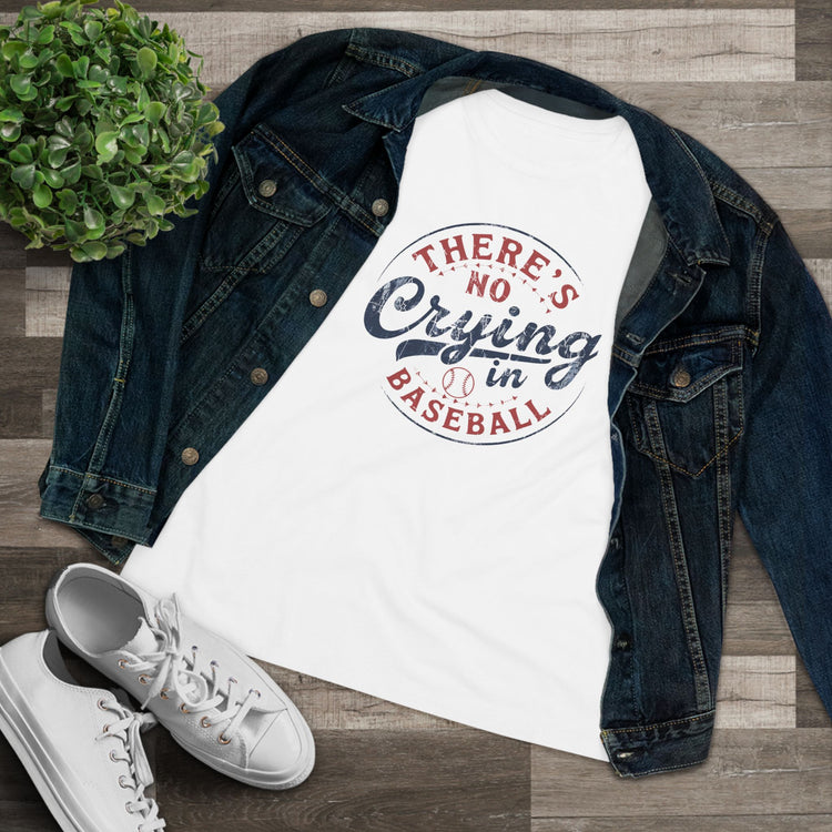 Baseball Tee - There's No Crying in Baseball - Women's Fun Sports T-Shirt