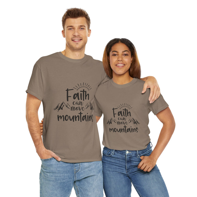 Faith Can Move Mountains Unisex Heavy Cotton Tee