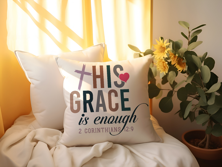 Spun Polyester Square Pillow - Religious