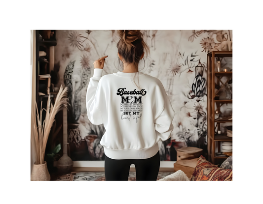 Baseball Mom Crewneck Sweatshirt