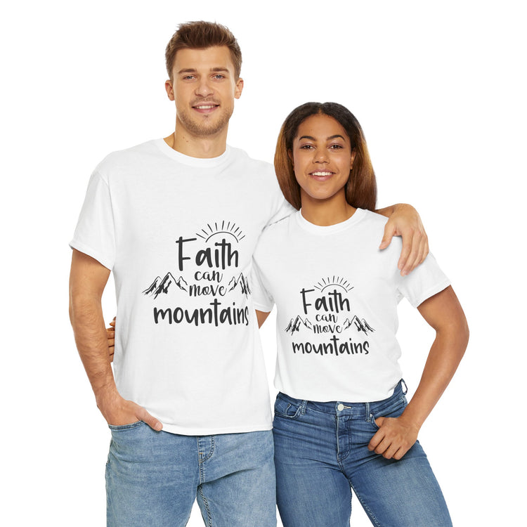 Faith Can Move Mountains Unisex Heavy Cotton Tee