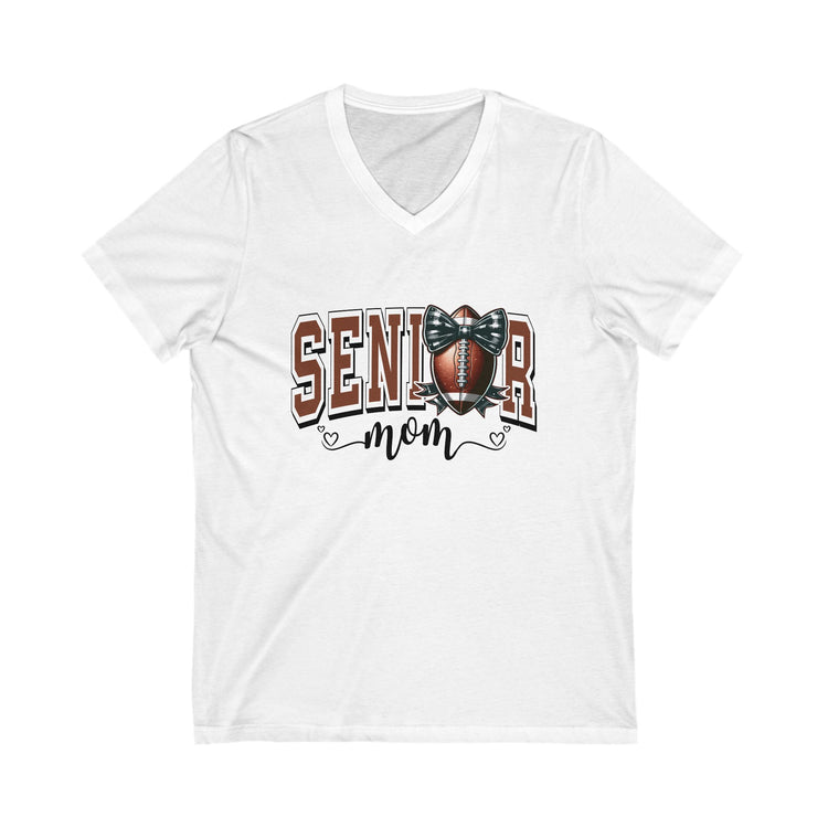 Senior Mom Football V-Neck Tee