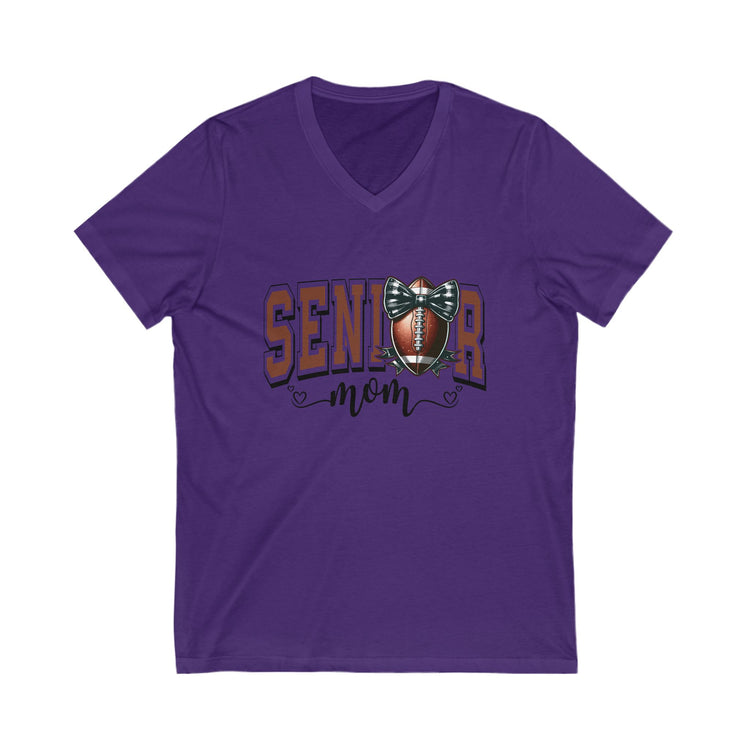 Senior Mom Football V-Neck Tee