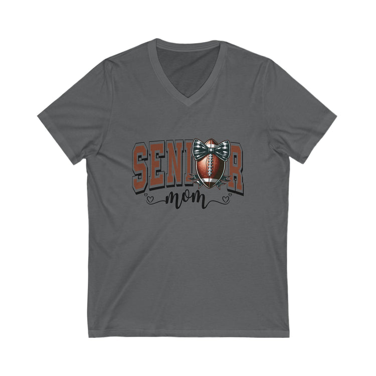 Senior Mom Football V-Neck Tee