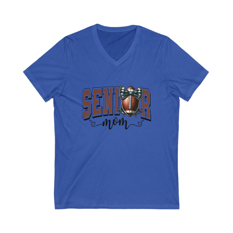 Senior Mom Football V-Neck Tee