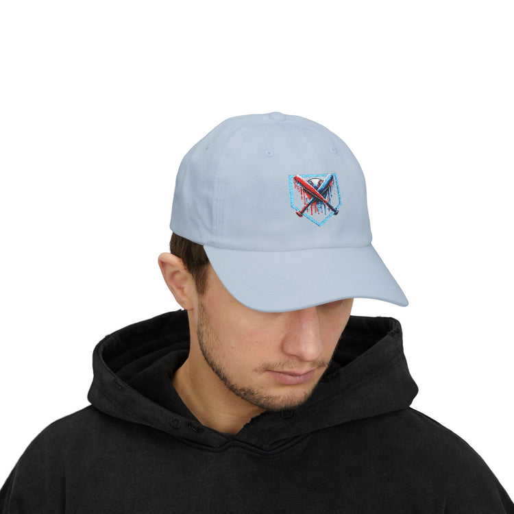 Vintage Baseball Dad Cap with Bat Design