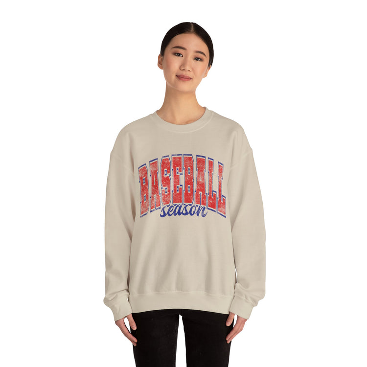 Baseball Season Distressed Look Sweatshirt