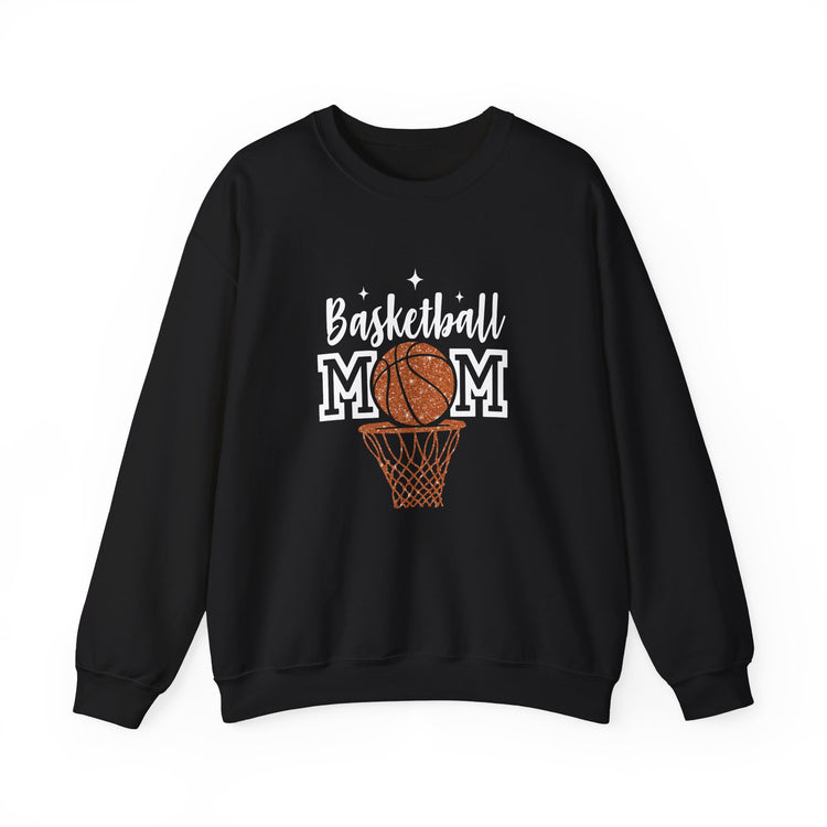 Basketball Mom Crewneck Sweatshirt - Sporty Sports Mom Sweatshirt, Basketball Lover Gift, Athletic Parent Pullover, Mom