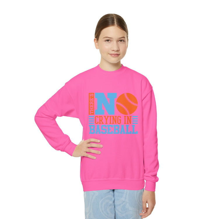 Youth Baseball Sweatshirt - 'There's No Crying in Baseball'