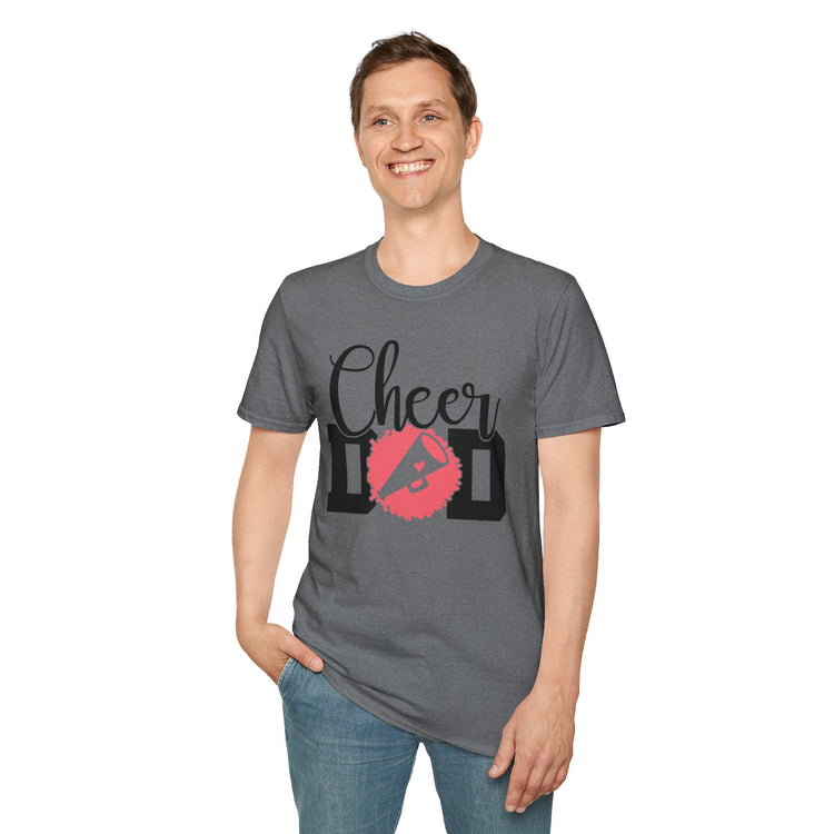 Cheer Dad Unisex Softstyle T-Shirt - Perfect Gift for Father's Day, Birthdays & Sports Events