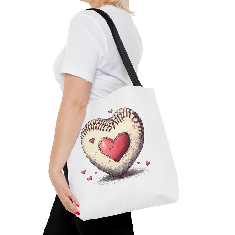 Heartfelt Baseball Tote Bag, Perfect for Sports Lovers, Baseball Mom Bag, Sports Fan