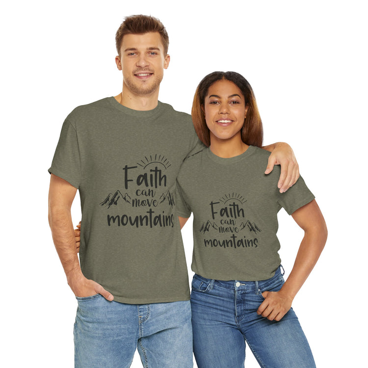 Faith Can Move Mountains Unisex Heavy Cotton Tee